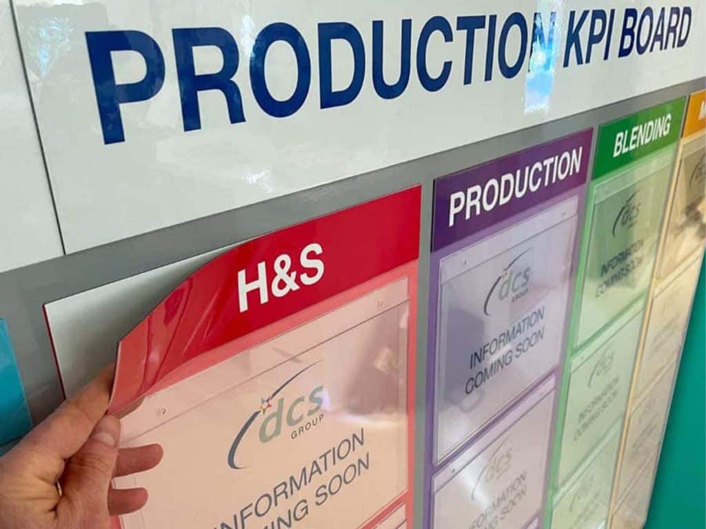 Production kpi board