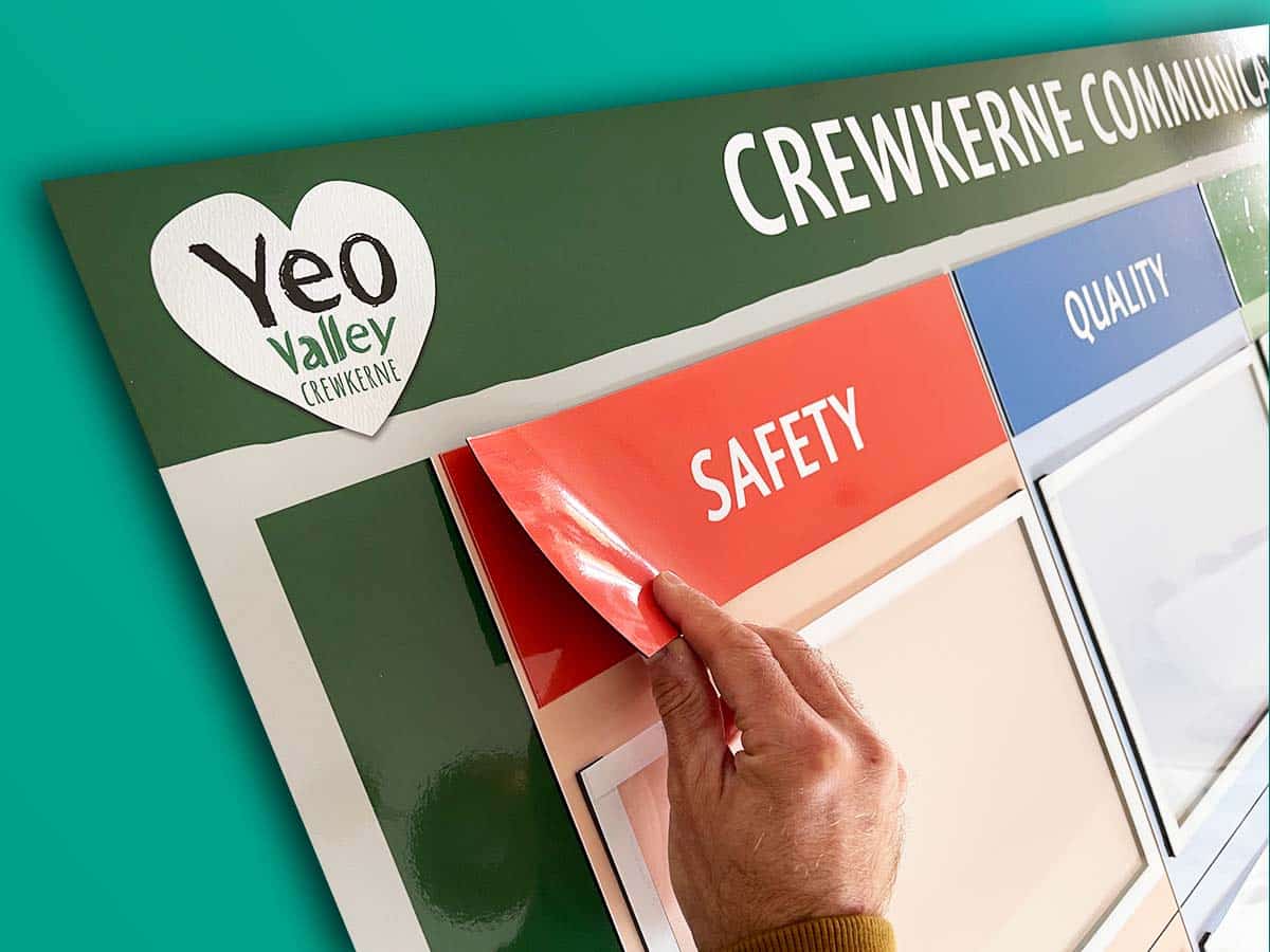 Yeo Valley magnetic safety heading gallery