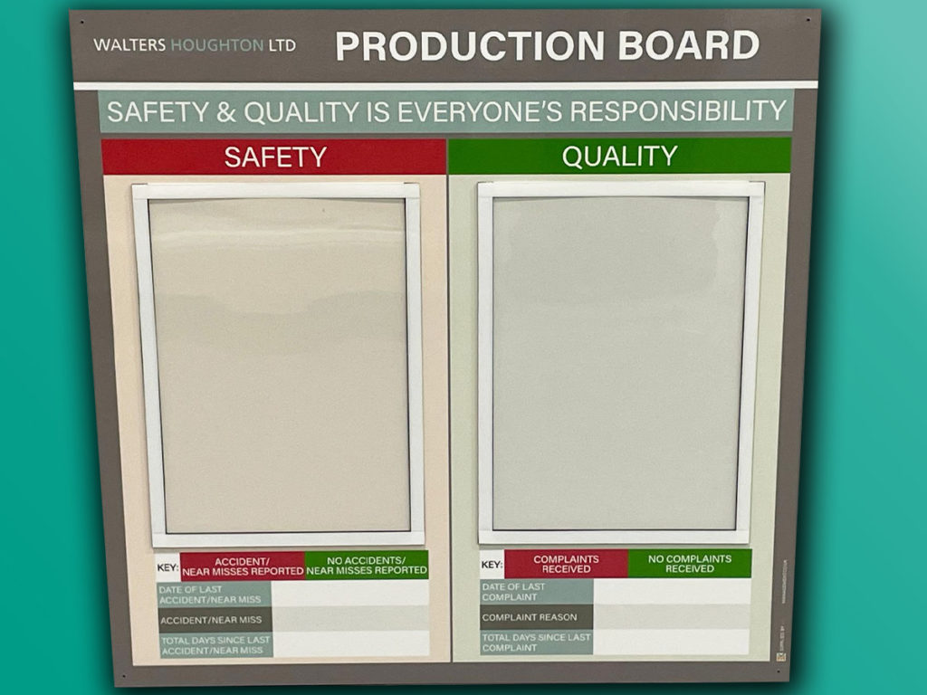 Production board doc holders safety quality