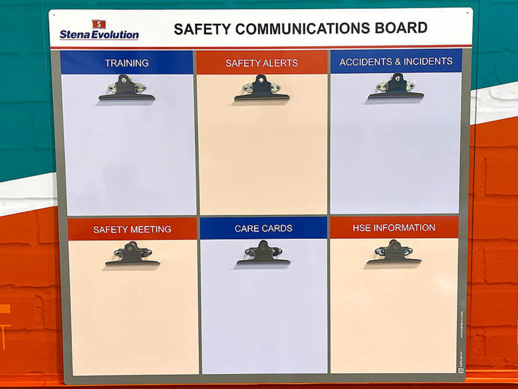 safety comms gallery clips colour coding