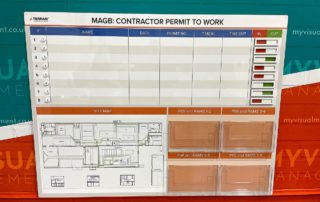 Contractor permit to work board