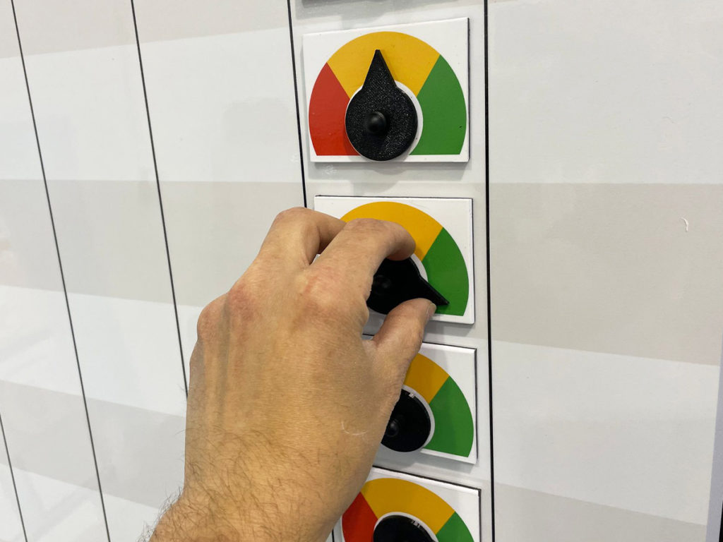 Production board status meters