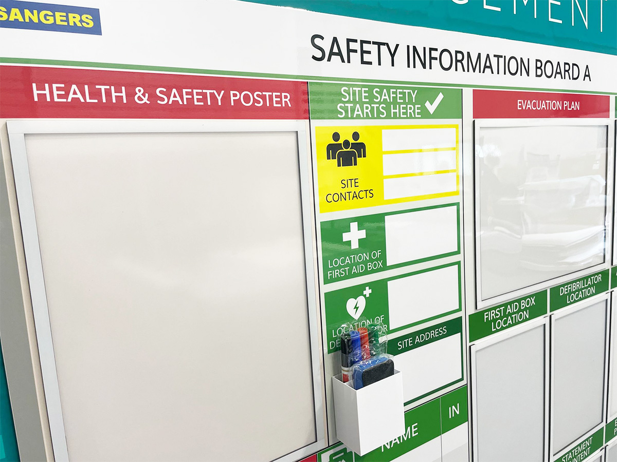 site safety information board