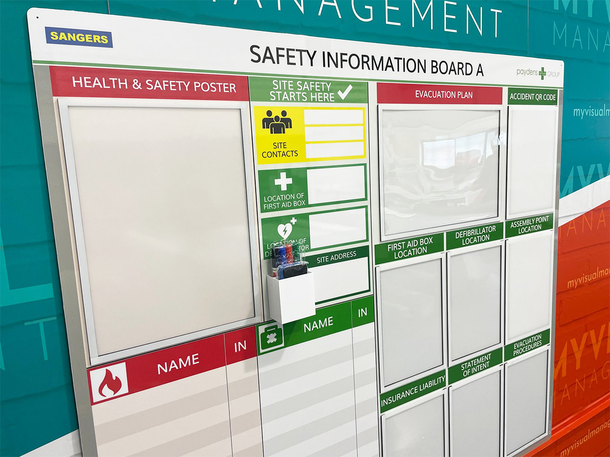 What to include on a safety communications board?