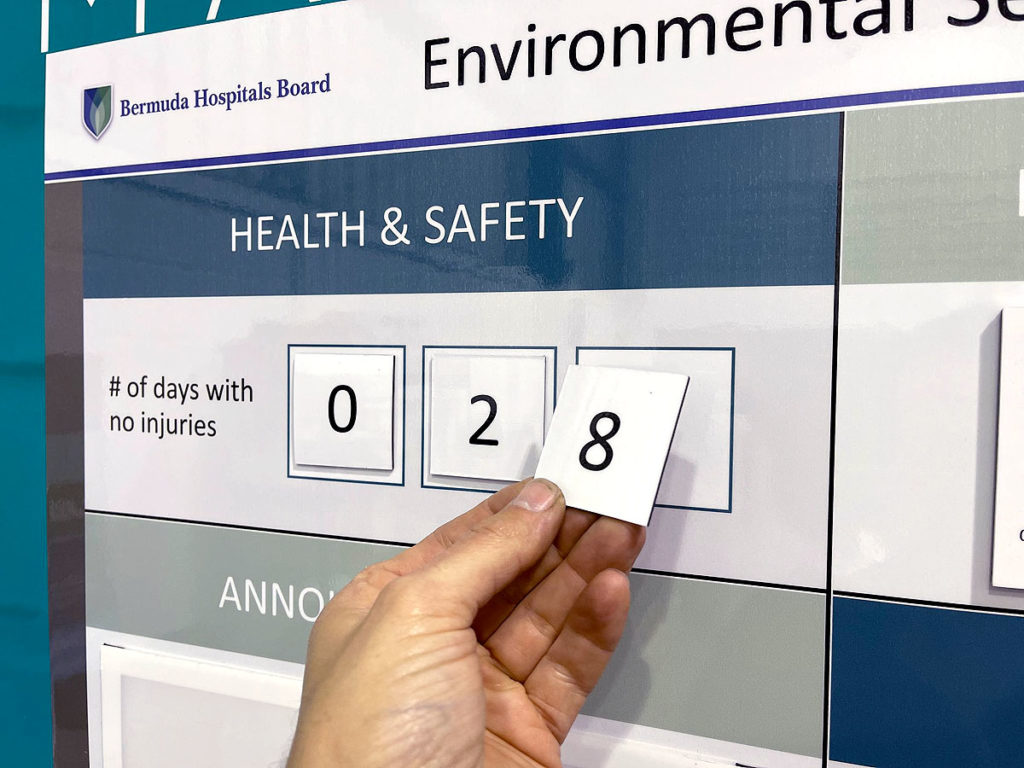 Environmental services huddle board